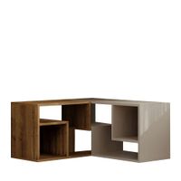 mueble tv de esquina modulable de madera l145cm - beige