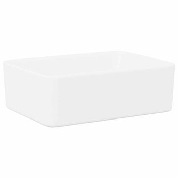 Lavabo 40x30x13 Cm Cerámica Blanco Vidaxl