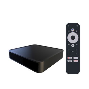 Ostark Smart TV Box Android 12.0 4K UHD, Amlogic S905Y4-B, 2GB DDR4 + 32GB eMMC, 3 Antenas WiFi 2.4G/5G + Bluetooth 5.0, HDR10+, Chromecast, Google Assistant