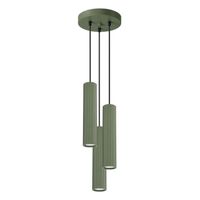 lampara colgante moto verde 3 luces