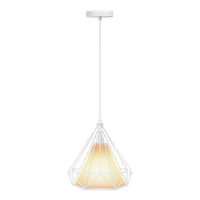 aigostar lampara de techo vintage casquillo e27 lampara diseno retro de acero blanco y tulipa blanca estilo industrial para decorar el salon pasillo dormitorio despacho comedor cafeterias etc