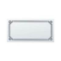 espejo de pared led de vidrio plateado 120 x 60 cm colgante maquillaje avranches