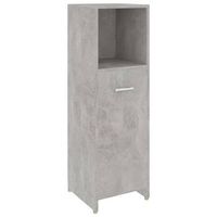 armario de bano  mueble bano madera contrachapada gris hormigon 30x30x95 cm