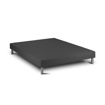Base De Cama De Madera 15 Negro  Metal 200 X 105 Cm