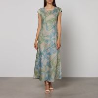 maxco apuania envers satin dress - uk 8