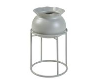 soporte para plantas assen con macetero metal  32xo20cm  - gris claro encasa