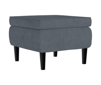 Vidaxl taburete con patas de madera terciopelo gris oscuro