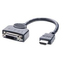 adaptador de cable de vadeo 02 m dvi-d hdmi negro