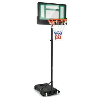 Costway Aro de Baloncesto Infantil con Altura Ajustable de 132-250 cm Juguete Resistente a la Intemperie