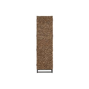 Armario Teca Reciclada 50x45x180 2 Puert 1 Caj