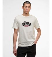 barbour international para hombre mts1478 camiseta cruise blanco s casual algodon manga corta