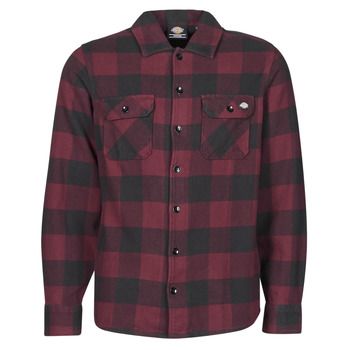 Dickies Camisa manga larga NEW SACRAMENTO SHIRT MAROON para hombre