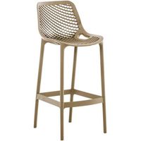 taburete de bar para exterior air plastico barro 53x45x105 cm clp