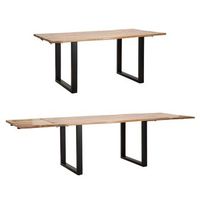 mesa de comedor extensible de madera marron cm 180x90x77