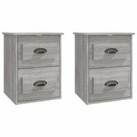 mesita de noche de pared 2 uds gris sonoma 415x36x53 cm vidaxl