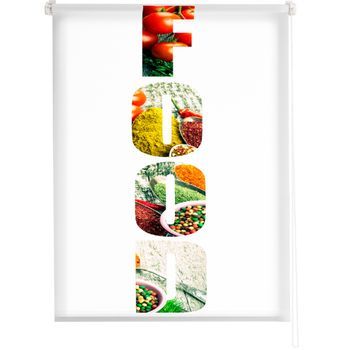 Estoralis - Estor Enrollable Translucido | Estampado Cocina | 110 X 255 Cm (ancho/alto) Tamaño Tela 107 X 250 Cm | C-1214 Unico