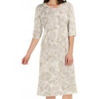 floral print 34 sleeve cotton nightdress