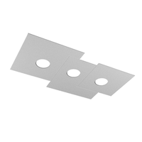 lampara de techo rectangular toplight plate de 3 luces con casquillo gx53 estructura gris diseno moderno 65x37x3cm