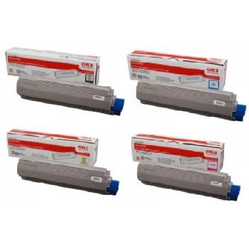 Original Multipack OKI C830 Printer Toner Cartridges (4 Pack) -44059108