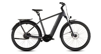 Bicicleta electrica hibrida de trekking cube kathmandu comfort pro 800 con cambio enviolo trekking belt  800 wh  700 mm  color gris losa  2026