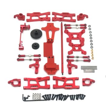 Piezas de repuesto para automóviles RC WLtoys 1/14 144010 144001 144002: Brazo de oscilación del asiento de metal C, eje