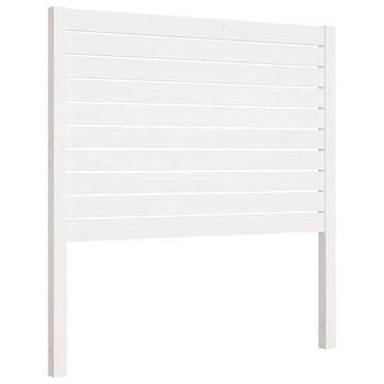 Cabecero De Cama Madera Maciza De Pino Blanco 81x4x100 Cm Vidaxl