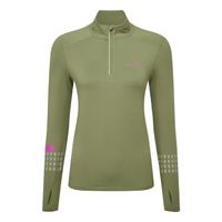 ronhill tech afterhours 12 zip camiseta de running mujeres-oliva