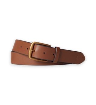 Polo Ralph Lauren para hombre. 405913732002 Cinturón de piel con caballo marrón (36), Casual, Habana, Clásico