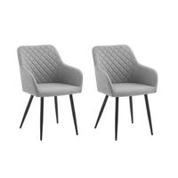 pack 2 sillas comedor salon rombo gris 84x64x56 cm