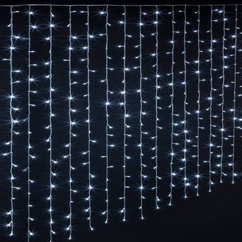 800 Led 4m Luz De Fachada Con Temporizador Blanco Frío Al Aire Libre
