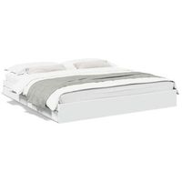 estructura cama con cajones madera ingenieria blanca 180x200 cm vidaxl