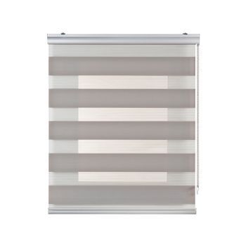 Estores Noche Y Día Premium, Estor Enrollable Con Acabados De Aluminio Premium Gris Piedra, 100 X 250 Cm