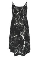 yours vestido de tirantes negro de flores mujer curvy y tallas grandes yours