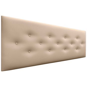 Dhome Cabecero De Polipiel Con 3 Hileras Intercaladas De Botones Cabezal Tapizado Cama Lujo (champán, 160cm)