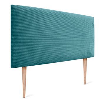 Dhome Cabecero De Pana Liso 105x105 Con Patas Camas 105 - Turquesa
