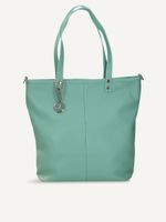 caprice satchel green made of leather without heel size 1