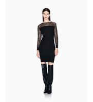ax armani exchange para mujer xw001324af13781mc108 vestido bodycon negro s casual fiesta lana acrilico manga larga