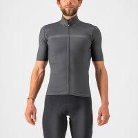 castelli pro thermal mid short sleeve jersey - xl - dark gray