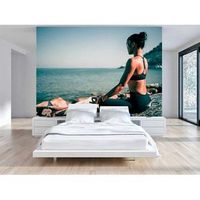 fotomural vinilo chica meditando 400 x 300 cm