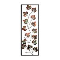 decoracion pared de metal platane 2 multicolor 32x90 cm