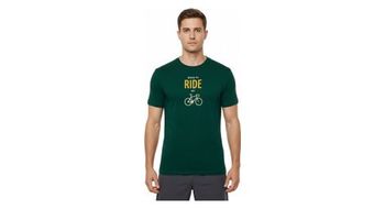 Camiseta de manga corta rubb r ride verde