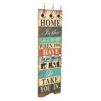 perchero de pared home is con 6 ganchos 120x40 cm vidaxl