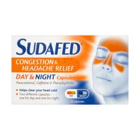 sudafed congestion  headache relief daynight capsules 16s