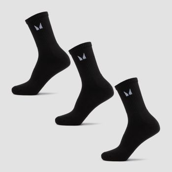 MP Unisex Crew Socks (3 Pack) - Black - UK 9-11