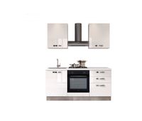 cocina con electrodomesticos gilda ice 180cm izquierda blanco brillo