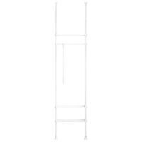 perchero de ropa altura ajustable metal blanco