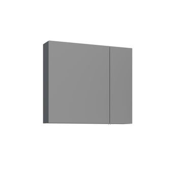 Mueble De Baño Con Espejo  - 75 X 16 X 66 Cm - Antracita Mate