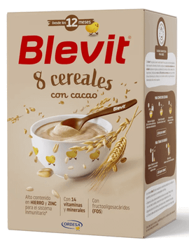 Blevit Papilla 8 Cereales con Cacao +12m 500 gr
