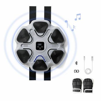 Máquina De Boxeo Musical Recargable Innovagoods Poliuretano 37,5 X 37,5 X 5 Cm Negro