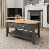 arlia oak and grey large coffee table